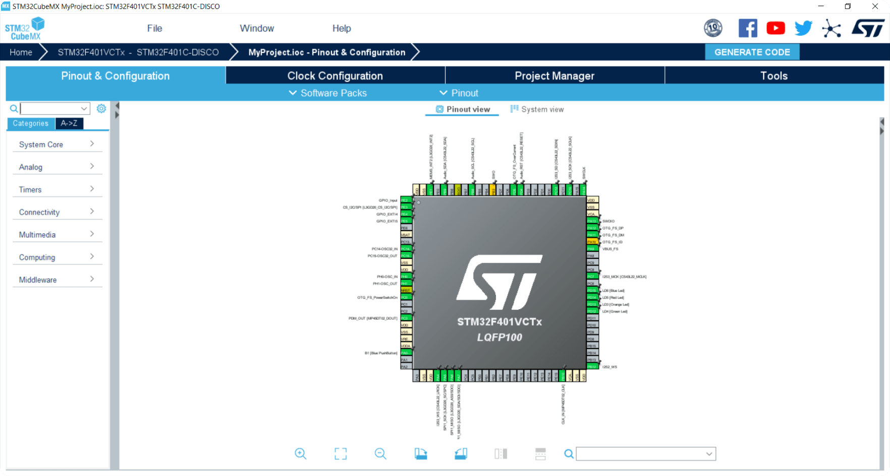 Stm32cubemx Graphical Tool Stmicroelectronics Stmicroelectronics